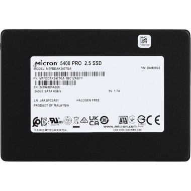 Micron 5400 Pro SSD 240GB τύπου 2.5'' με σύνδεση SATA III MTFDDAK240TGA-1BC1ZABYYR