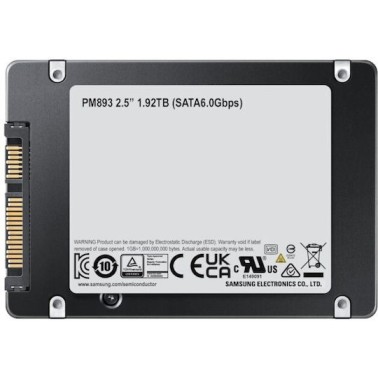 Samsung PM893 SSD 480GB τύπου 2.5'' με σύνδεση SATA III MZ7L3480HCHQ-00A07 Bulk