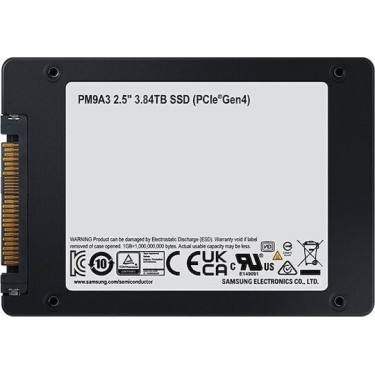 Samsung PM9A3 SSD 3.8TB τύπου 2.5'' με σύνδεση PCI Express 4.0 MZQL23T8HCLS-00A07 Bulk