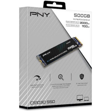 PNY CS1030 SSD 500GB τύπου M.2 με σύνδεση PCI Express 3.0 M280CS1030-500-RB Bulk
