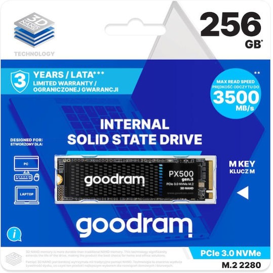 GoodRAM PX500-G3 SSD 256GB τύπου M.2 PX500-G3