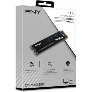 PNY SSD 1TB τύπου M.2 με σύνδεση PCI Express 4.0 M280CS2140-1TB-RB