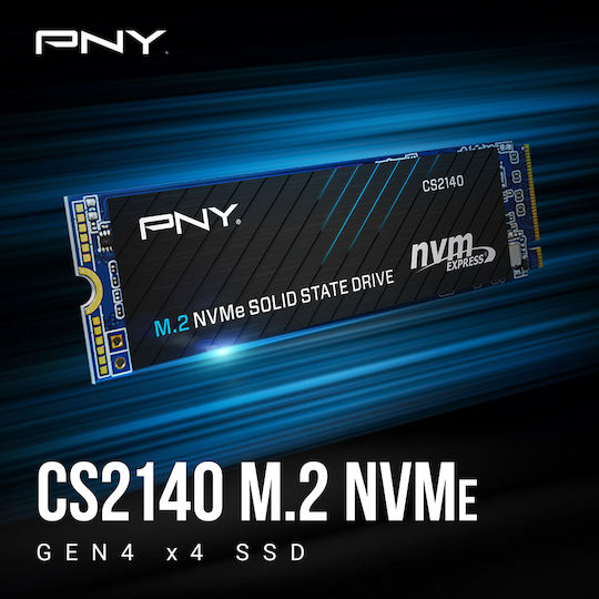 PNY SSD 1TB τύπου M.2 με σύνδεση PCI Express 4.0 M280CS2140-1TB-RB