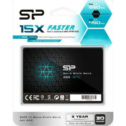 Silicon Power Ace A55 SSD 1TB τύπου 2.5'' με σύνδεση SATA III SP001TBSS3A55S25