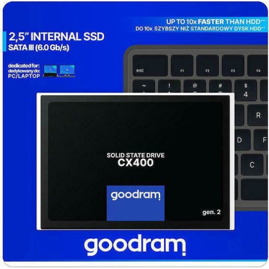 GoodRAM CX400 gen.2 SSD 128GB τύπου 2.5'' με σύνδεση SATA III SSDPR-CX400-128-G2