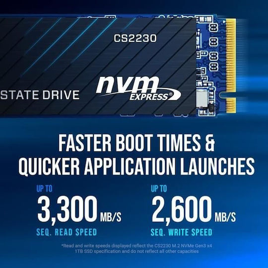 PNY CS2230 SSD 500GB τύπου M.2 με σύνδεση PCI Express 3.0 M280CS2230-500-RB