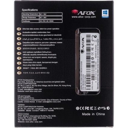Afox ME300 SSD 512GB τύπου M.2 με σύνδεση PCI Express 3.0 ME300-512GN
