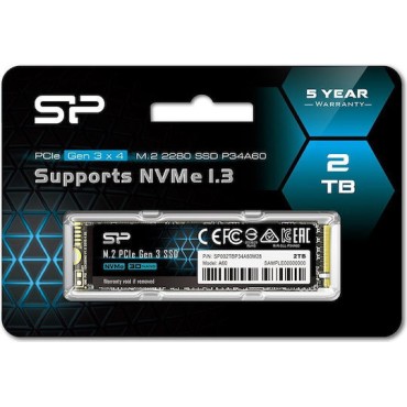 Silicon Power P34A60 SSD 2TB τύπου M.2 με σύνδεση PCI Express 3.0 SP002TBP34A60M28