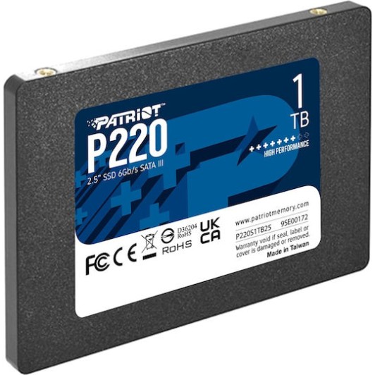 Patriot P220 SSD 2TB τύπου 2.5'' με σύνδεση SATA III P220S2TB25