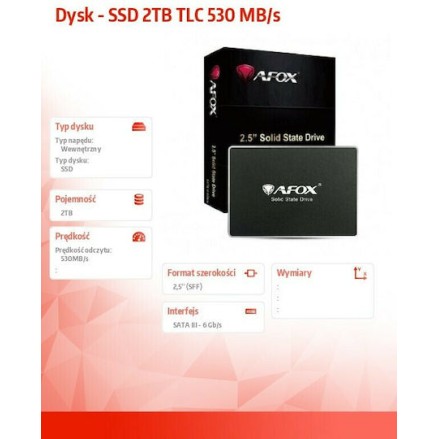 Afox TLC SSD 2TB τύπου 2.5'' με σύνδεση SATA III SD250-2000GN