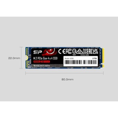 Silicon Power UD85 SSD 1TB τύπου M.2 με σύνδεση PCI Express 4.0 SP01KGBP44UD8505