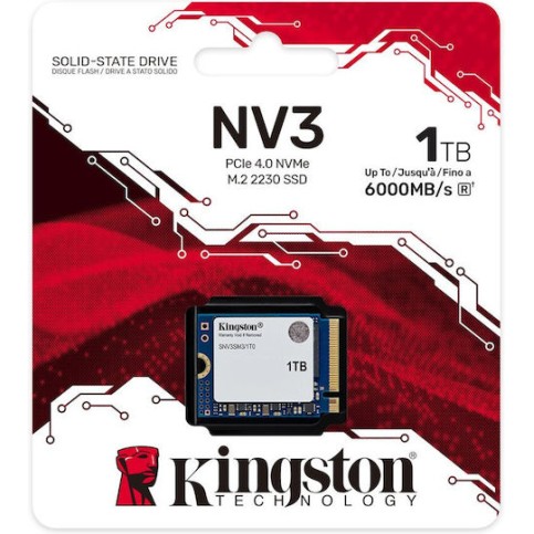 Kingston NV3 SSD 1TB M.2 NVMe PCI Express 4.0 SNV3SM3/1T0