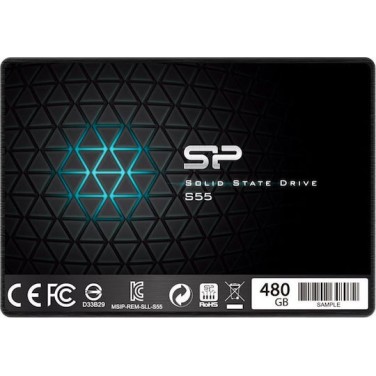 Silicon Power Slim S55 SSD 480GB τύπου 2.5'' με σύνδεση SATA III SP480GBSS3S55S25