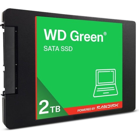Western Digital Green SSD 2TB τύπου 2.5'' με σύνδεση SATA III WDS200T5G0A