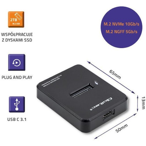 Qoltec Docking Station Σκληρών Δίσκων PCIe/SATA M.2(2230)