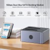 Unitek Sata6g Dual Bay Hdd Docking Station Alum Black Y-3026
