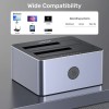 Unitek Sata6g Dual Bay Hdd Docking Station Alum Black Y-3026