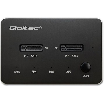 Qoltec Docking Station για 2 Σκληρούς Δίσκους SATA M.2 (2230)