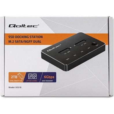 Qoltec Docking Station για 2 Σκληρούς Δίσκους SATA M.2 (2230)