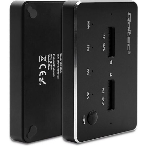 Qoltec Docking Station για 2 Σκληρούς Δίσκους SATA M.2 (2230)