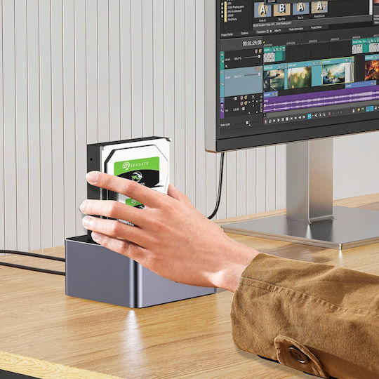 Unitek Docking Station για 2 Σκληρούς Δίσκους SATA 3.5