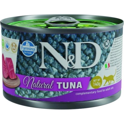 Farmina N&D Natural Υγρή Τροφή για Ενήλικες Γάτες σε Κονσέρβα με Τόνο χωρίς Γλουτένη 140gr