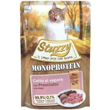 Stuzzy Monoprotein Υγρή Τροφή για Ενήλικες Γάτες σε Φακελάκι με Ζαμπόν χωρίς Γλουτένη 85gr