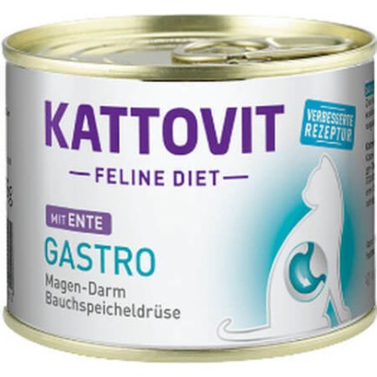 Kattovit Feline Diet Gastro Υγρή Τροφή για Ενήλικες Γάτες σε Κονσέρβα με Πάπια Διαίτης 85gr
