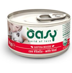 Oasy Gustosa Mousse Υγρή Τροφή για Ενήλικες Γάτες σε Κονσέρβα με Μοσχάρι χωρίς Σιτηρά 85gr