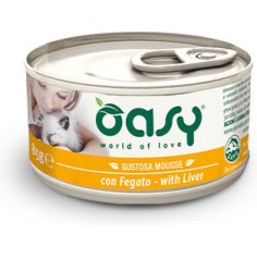 Oasy Gustosa Mousse Υγρή Τροφή για Ενήλικες Γάτες σε Κονσέρβα με Συκώτι χωρίς Σιτηρά 85gr