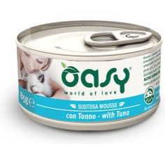 Oasy Gustosa Mousse Υγρή Τροφή για Ενήλικες Γάτες σε Κονσέρβα με Τόνο χωρίς Σιτηρά 85gr