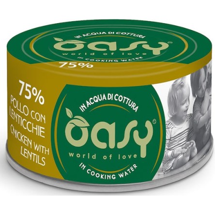 Oasy Love Υγρή Τροφή για Ενήλικες Γάτες σε Κονσέρβα με Κοτόπουλο, Κρέας, Ψάρια και Ρύζι χωρίς Σιτηρά & Γλουτένη 70gr