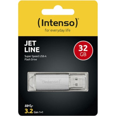Intenso Jet Line 32GB USB 3.2 Stick Ασημί