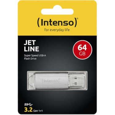 Intenso Jet Line 64GB USB 3.2 Stick Ασημί