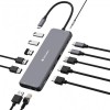 Verbatim CMH-13 USB-C Docking Station με HDMI/DisplayPort 4K PD Ethernet και σύνδεση 3 Οθονών Γκρι
