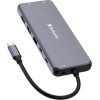 Verbatim USB-C Pro CMH-14 USB-C Docking Station με HDMI 4K PD Ethernet και σύνδεση 3 Οθονών Γκρι