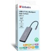 Verbatim USB-C Pro CMH-14 USB-C Docking Station με HDMI 4K PD Ethernet και σύνδεση 3 Οθονών Γκρι