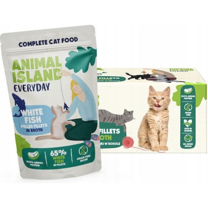 Animal Island Υγρή Τροφή για Γάτες με Ψάρια 40x85gr