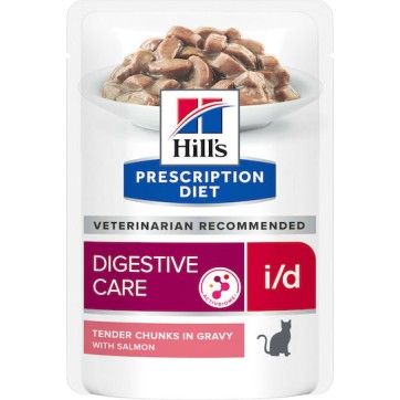 Hill's Prescription Diet Digestive Care i/d Υγρή Τροφή για Ενήλικες Γάτες σε Φακελάκι με Σολομό 85gr