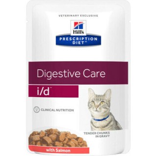 Hill's Prescription Diet Digestive Care i/d Υγρή Τροφή για Ενήλικες Γάτες σε Φακελάκι με Σολομό 85gr