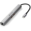 Sharkoon Combo Adapter USB-C Docking Station με HDMI 4K PD Ethernet Γκρι