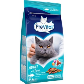 PreVital Ξηρά Τροφή για Ενήλικες Γάτες με Τόνο 1.4kg
