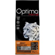 Optimanova Cat Adult Ξηρά Τροφή για Ενήλικες Γάτες με Σολομό / Ρύζι 2kg