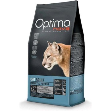 Optimanova Cat Ξηρά Τροφή χωρίς Σιτηρά για Γάτες με Ευαίσθητο Γαστρεντερικό με Κουνέλι 8kg