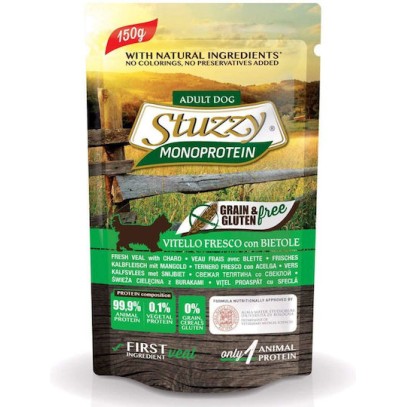 Stuzzy Monoprotein Veal Chard Wet Dog Food 150 G