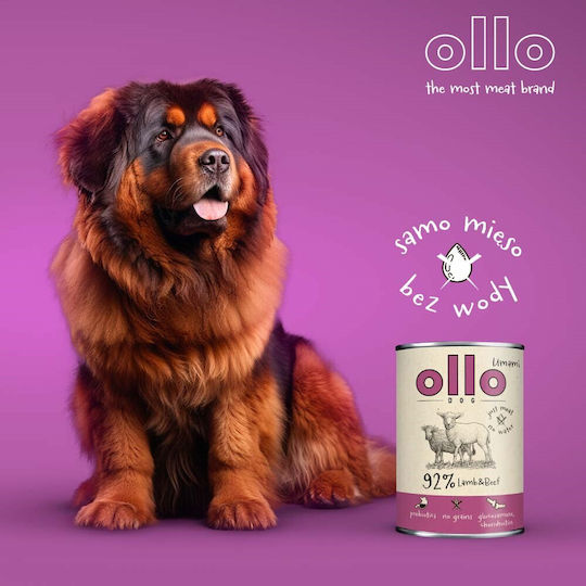 Dog Food Υγρή Τροφή Σκύλων σε Κονσέρβα με Αρνί και Βοδινό χωρίς Σιτηρά 850gr