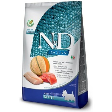 Farmina N&D Ocean Adult Mini 2.5kg Ξηρά Τροφή χωρίς Σιτηρά & Γλουτένη για Ενήλικους Σκύλους Μικρόσωμων Φυλών με Κολοκύθα και Ψάρια