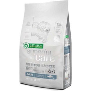 Nature's Protection Superior Care White Dogs 4kg Ξηρά Τροφή χωρίς Σιτηρά για Ενήλικους Σκύλους Μικρόσωμων Φυλών με Ψάρια