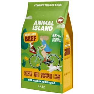 Animal Island 12kg Ξηρά Τροφή χωρίς Σιτηρά & Γλουτένη για Ενήλικους Σκύλους με Βοδινό