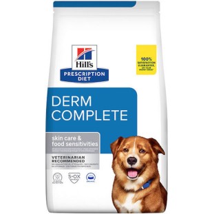 Hill's Prescription Diet Derm Complete 12kg Ξηρά Τροφή χωρίς Γλουτένη για Ενήλικους Σκύλους με Κρέας